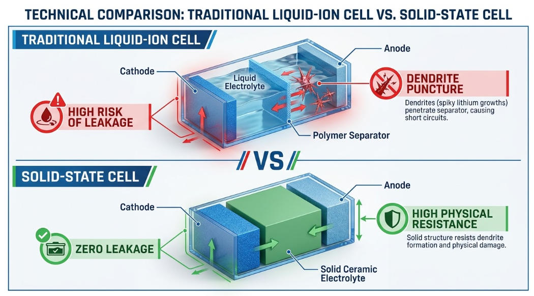 Solid-State Battery for High-Safety Devices